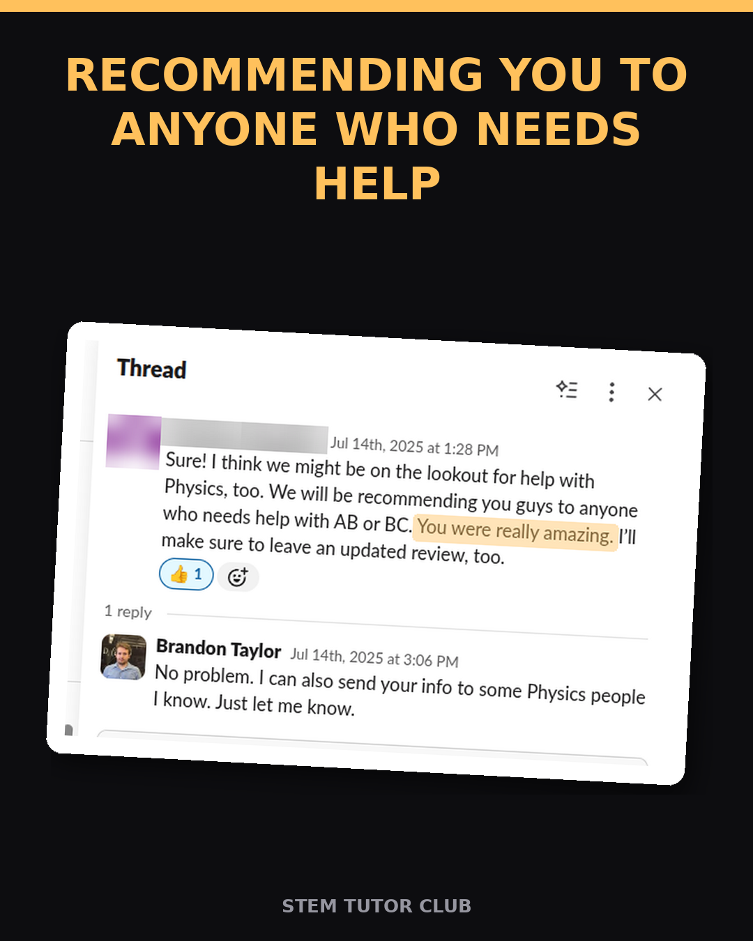 Testimonial proof